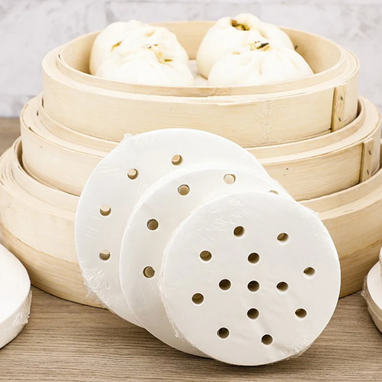 Custom Multi Size Non-Stick Bamboo Steam Paper Liners for Cooking