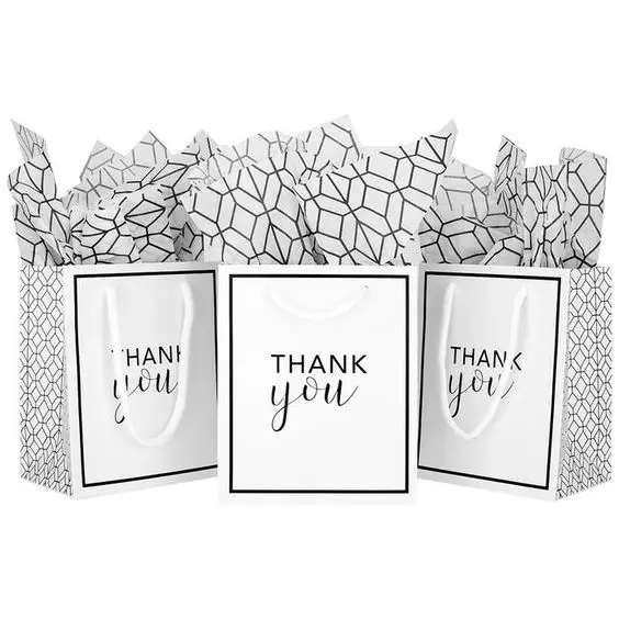 Packaging gift  bag thank you paper bags