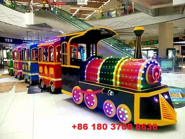 
Amusement park electric trackless tourist train rides Shopping mall train attraction tourist battery train for sale 