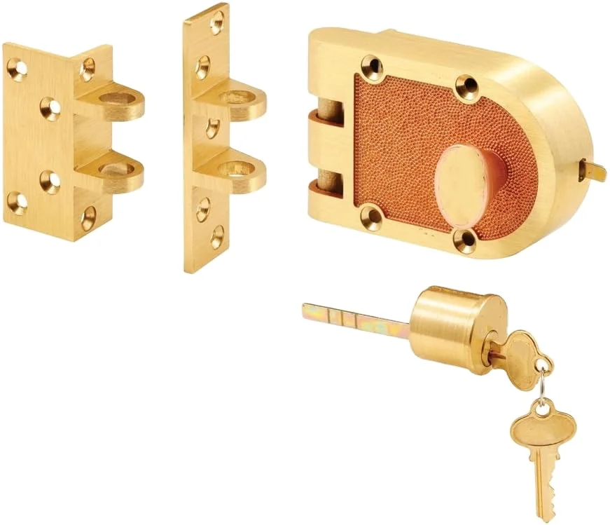 jimmy proof single cylinder deadbolt door lock, split locking head
