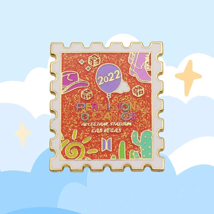 Wholesale Badge Maker Gold Plated Customized Cute Enamel Pins Metal Emblem Custom Logo Glitter Enamel Lapel Pin Badges