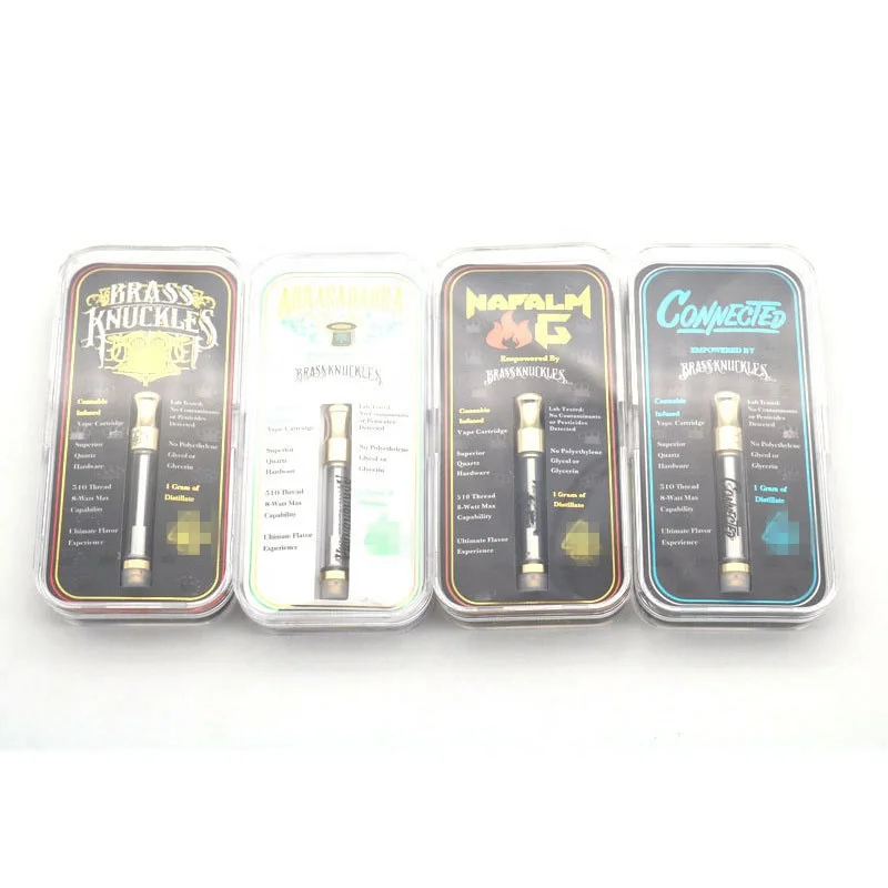 
Custom Cartridge Packaging For Brass Knuckles Cartridges 0.5ml 1.0ml Thick Oil Atomizer Vape Pen 