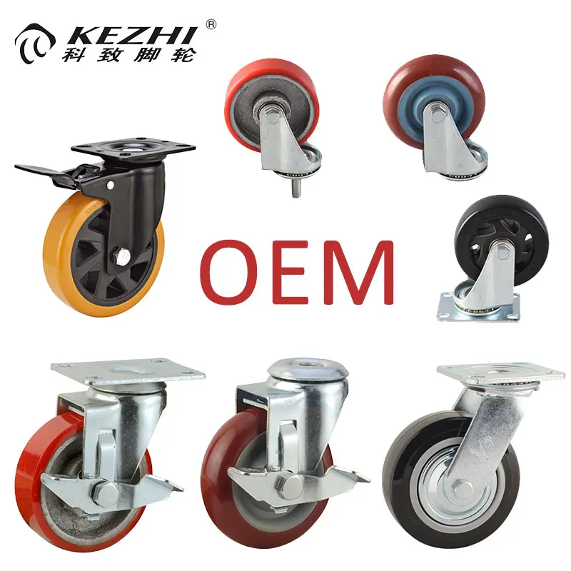 Hotsale cce caster 5-дюймовый поворотный фиксирующий твердый ролик для тележк