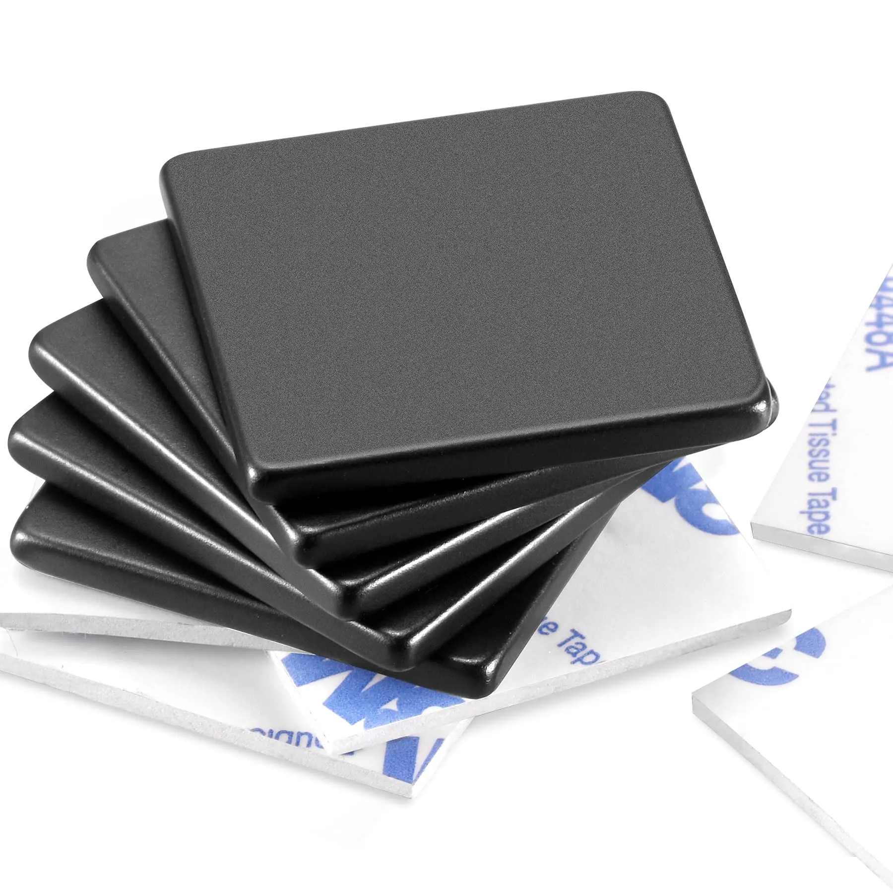 Industrial Science Strong Neodymium Disc Rare Earth Magnets Square Black Magnetic Sticker Large Double-Sided Adhesive Sheet