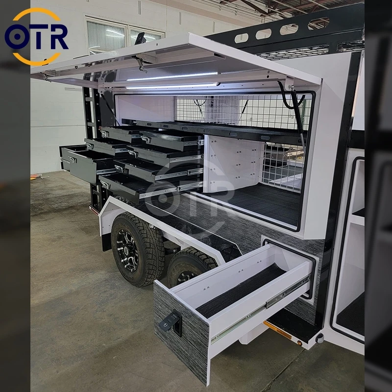 Custom Made Offroad Camper Trailer Powerful Travel Trailer Amphibious Boat Affordable Travel Trailer