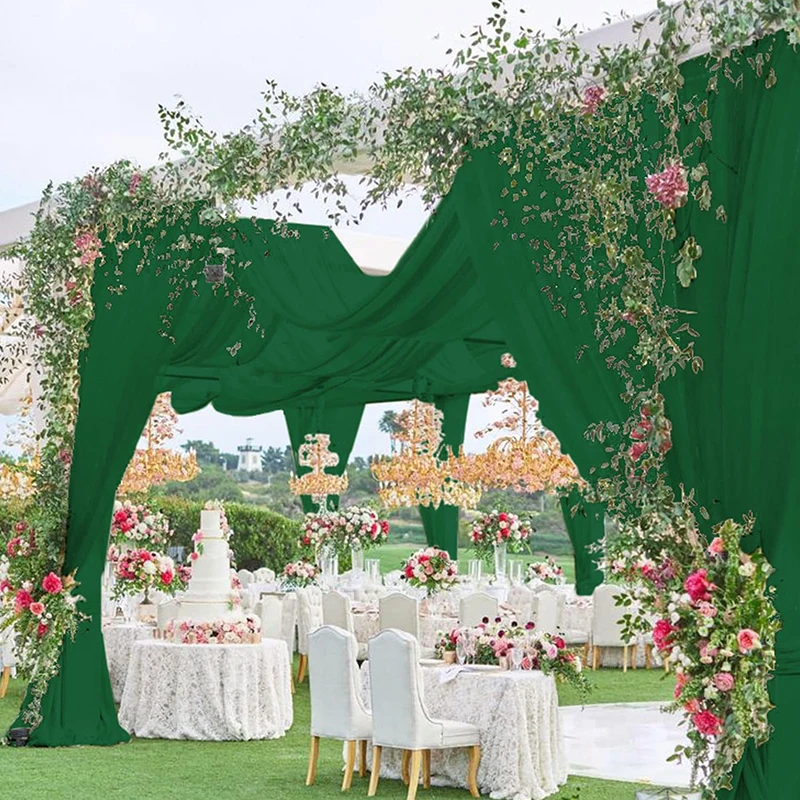 Premium Navy Blue Chiffon Tulle Ceiling Drapes for Weddings and Various Events Modern Style for Hotels and Hospitals