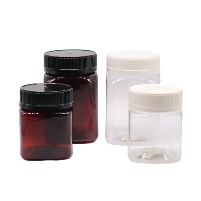 MAYSURE Best Selling 210ml Plastic Honey Bottle Squeeze PET Clear Honey Kitchup Packaging Jar With Flip Top Cover