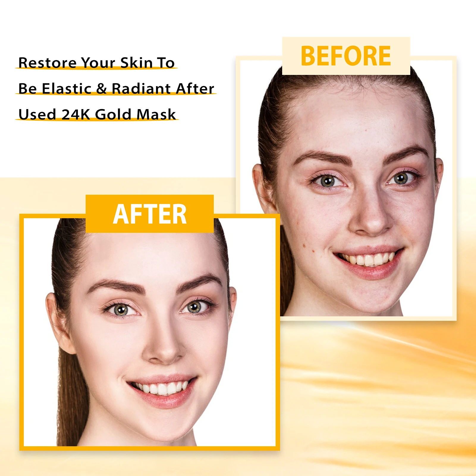 ODM/OEM Private Label Natural 24K Gold Mask Whitening Moisturizing And Brightening Beauty Facial Mask Product