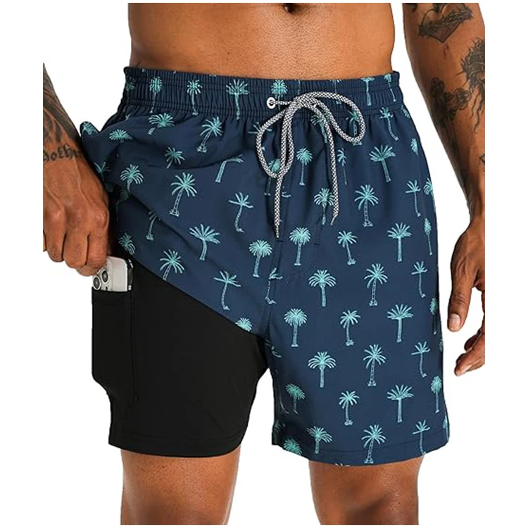 Quick Dry Mens Swim Trunks 4 Way Stretch Beachwear Custom Board Shorts for men