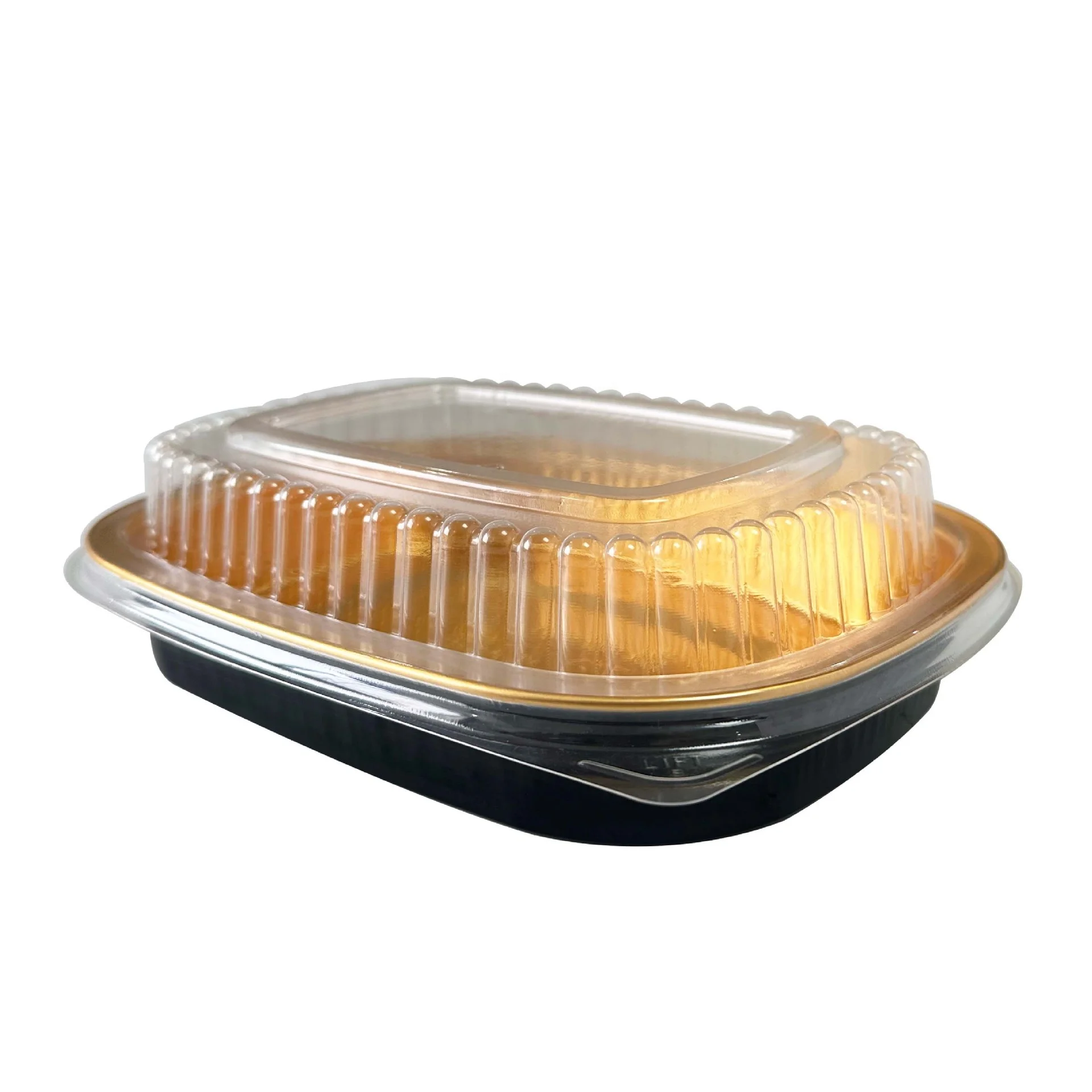 Best Price high quantity Food Grade Disposable Use Black Gold 600ml Takeaway Aluminum Foil Food Packaging Container