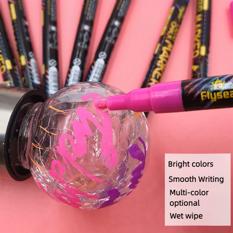 X1011-2 Erasable Liquid Chalk Markers Pen 1.0mm Art Markers Use For Led Advertising Board Whiteboard Color Marker Pen Set