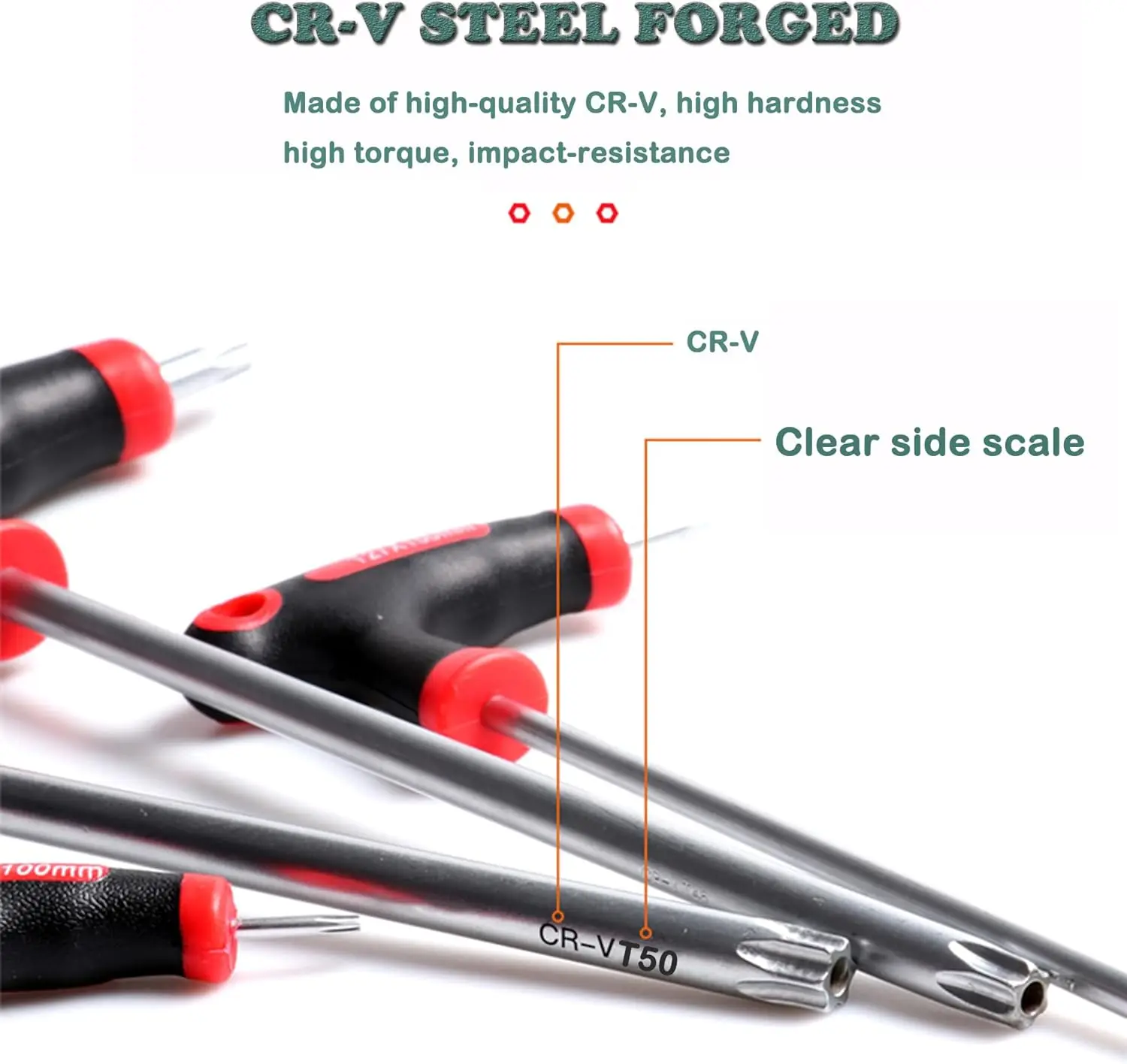 Low Cost Comfortable Grip Strength Quenching 10-Piece Metric Two-tone T-Handle Allen Wrench Set For Home Assembly