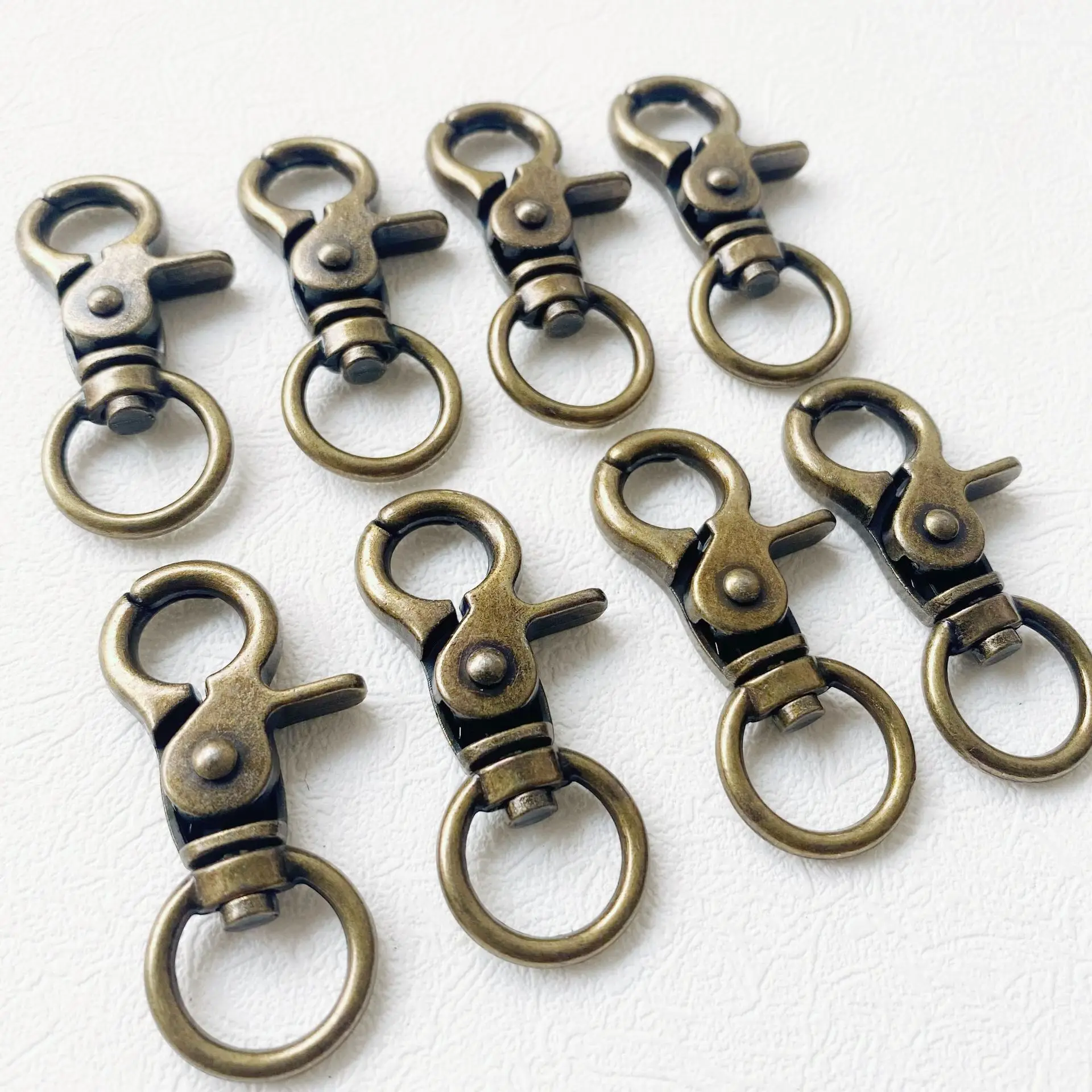 Meetee H4-1 10mm DIY Hardware Accessories Bags Purse Handbag Strap KeyChain Buckles Alloy Swivel Lobster Clasp Snap Hooks Buckle