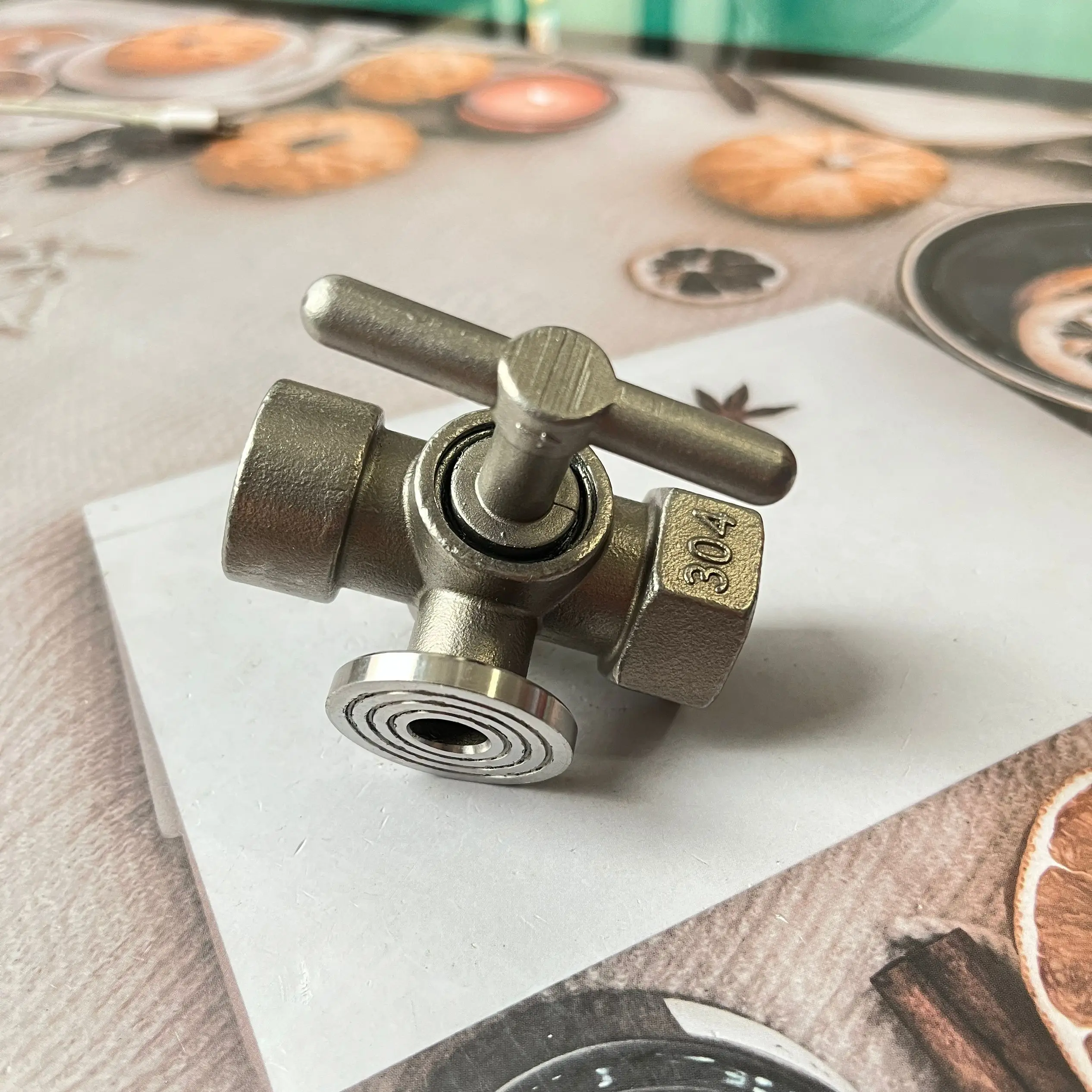 Stainless steel pressure gauge three-way plug valve Boiler steam valve durable high pressure