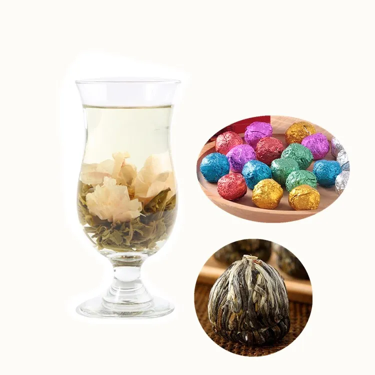 Китайский классический Цветущий чай ручной работы Long Zhu, Подарочная коробка, цветущий Цветущий чай