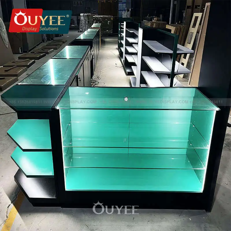 Shop Design Tobacco Display Showcase Smoke Shop Display Retail Store Display Counter For Smoke Shop