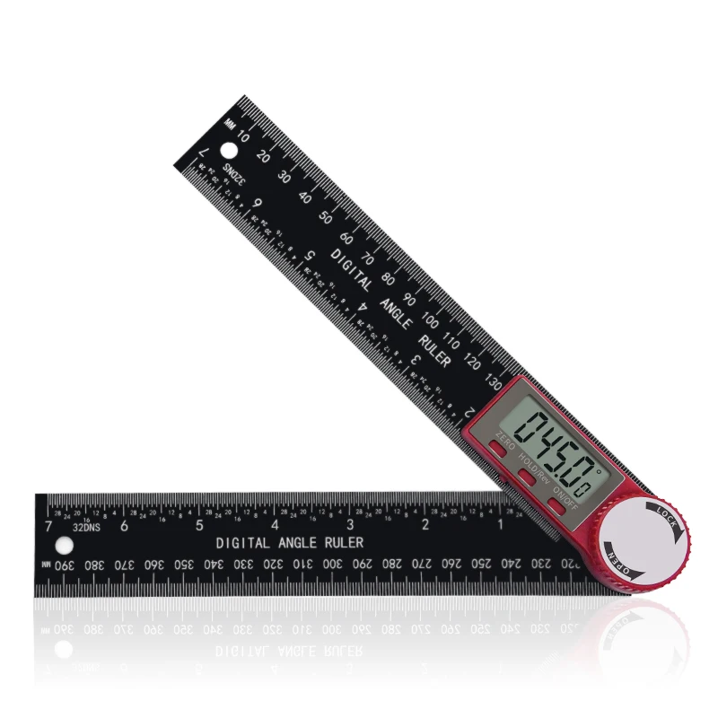Digital Angle Finder Plastic Goniometer Carpenter Protractor Ruler 200mm Digital Protractor 2 in 1 Angle Finder Ruler