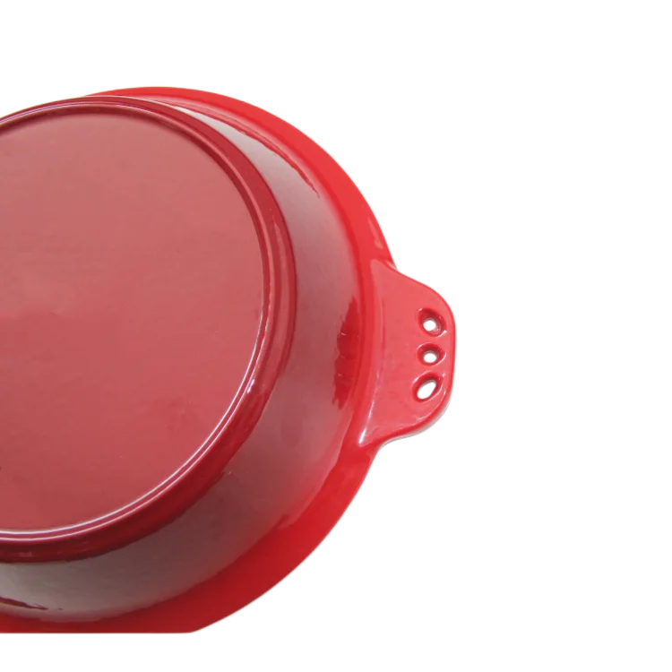 Flower Shape Dish Decorative Border Enamel  Cast Iron Metal Classic Party Color Enamel Pans Plate Dish