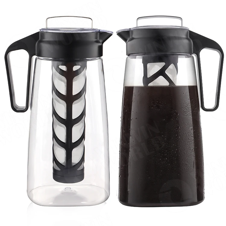 Hot Sale Iced Brew Coffee Maker 2 Litre BPA Free 100% Leakproof Portable Plastic Tea Maker With Infuser Juice Pitcher in Bulk