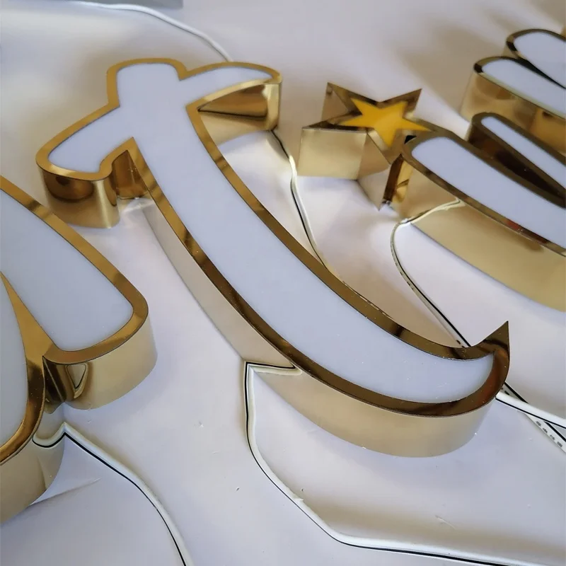 decoration wall hanging front logo signage acrylic led letter sign led store front signs outdoor custom led signs