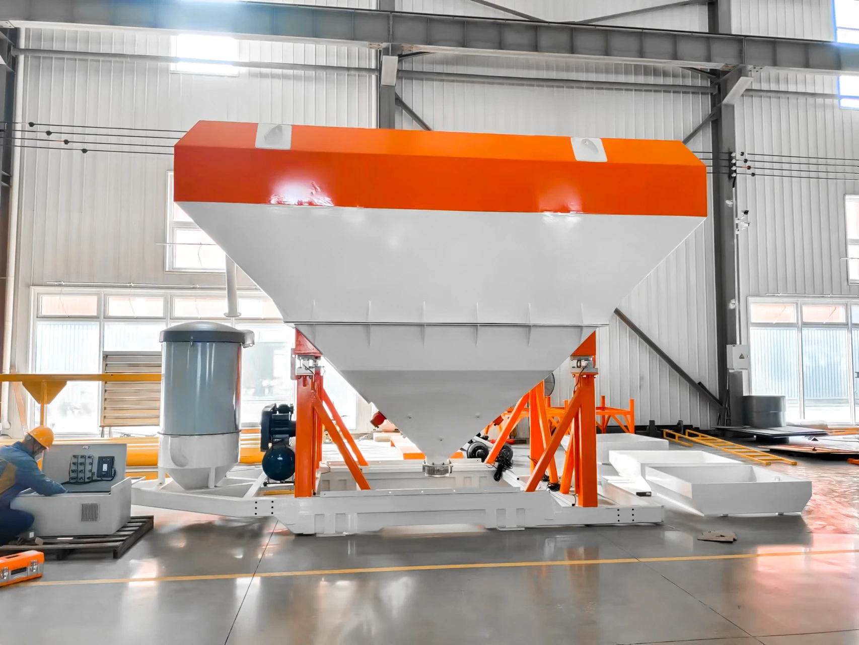 US standard iron carbon steel small mobile cement silo 20ton