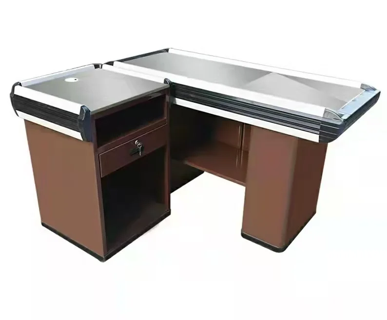 Made china Supermarket cashier table superstore counter shelf metal checkout counter