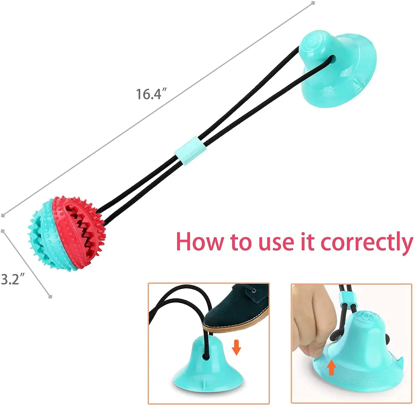 SJZ Free Samples Private Label Strong Durable Interactive Puzzle Game Enrichment Suction Cup Tug Sustainable Chew Dog Toys