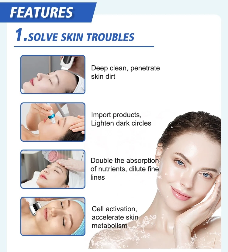 OEM Hydra Diamond Facial Aqua Peeling Hydro Oxyge Jet Crystal Microdermabrasion Hydra Dermabrasion Facial Machine