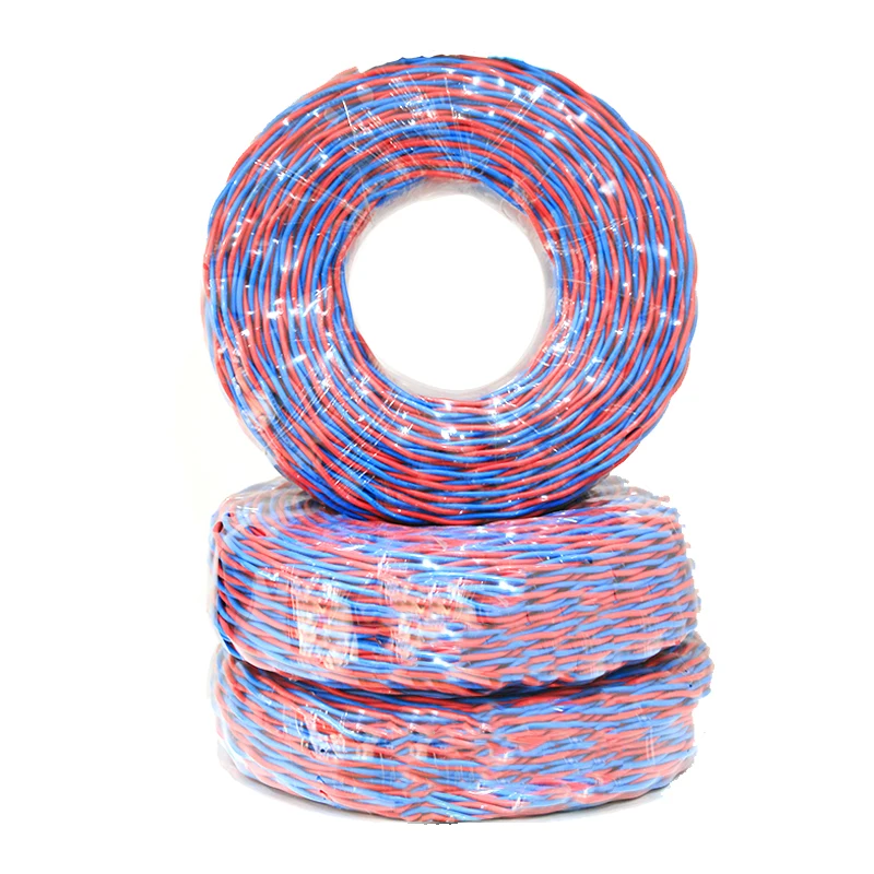2*1.5mm Twisted Pair Wire PVC FEP Wire Cable Hot Sale 2 Core PVC Insulated RVS AFS Flexible Wire Cables Red Blue
