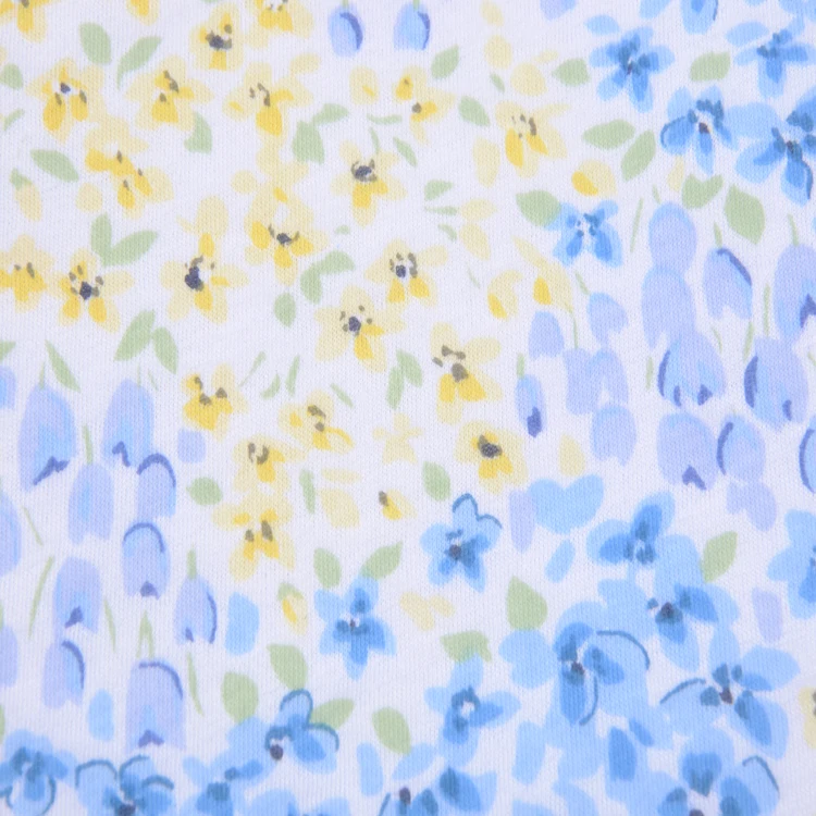 40s Modal Cotton Fabric 60% Cotton 40% Modal printed Jersey Fabric