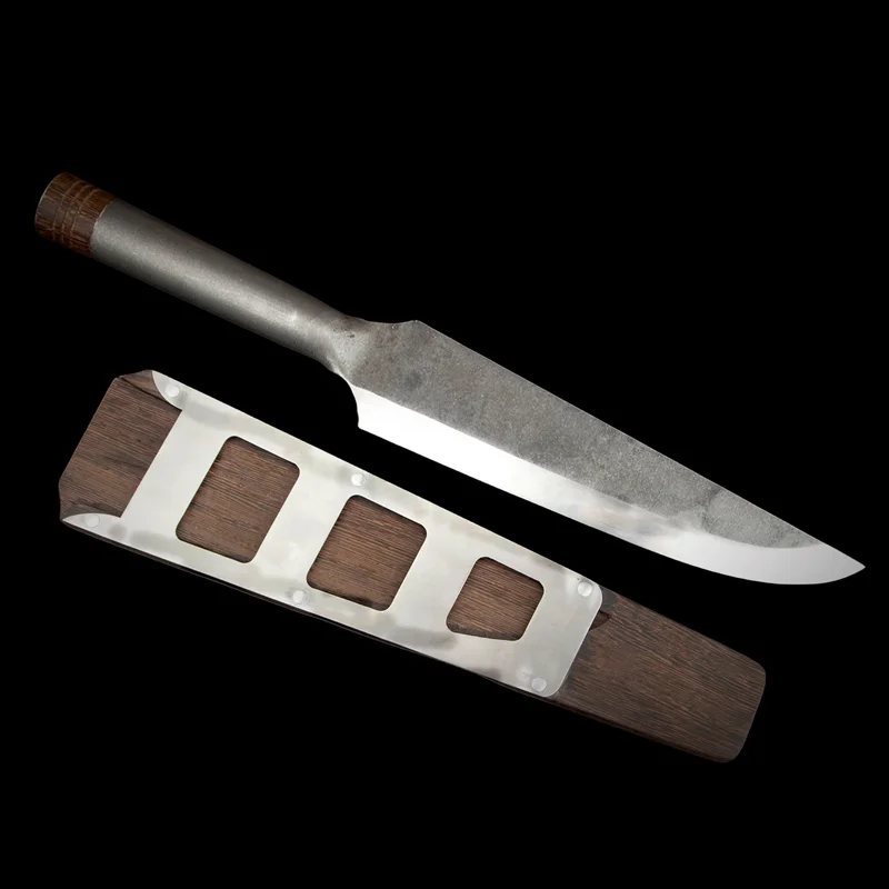 China Longquan Factory Forging Outdoor Stainless Steel Sickle Kitchen Cooking Multipurpose Knife