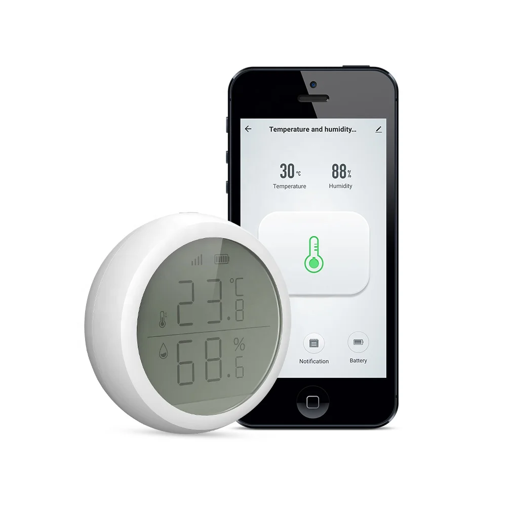 New Smart Home Tuya Wifi Real-time Monitoring Zigbee Temperature And Humidity Sensor