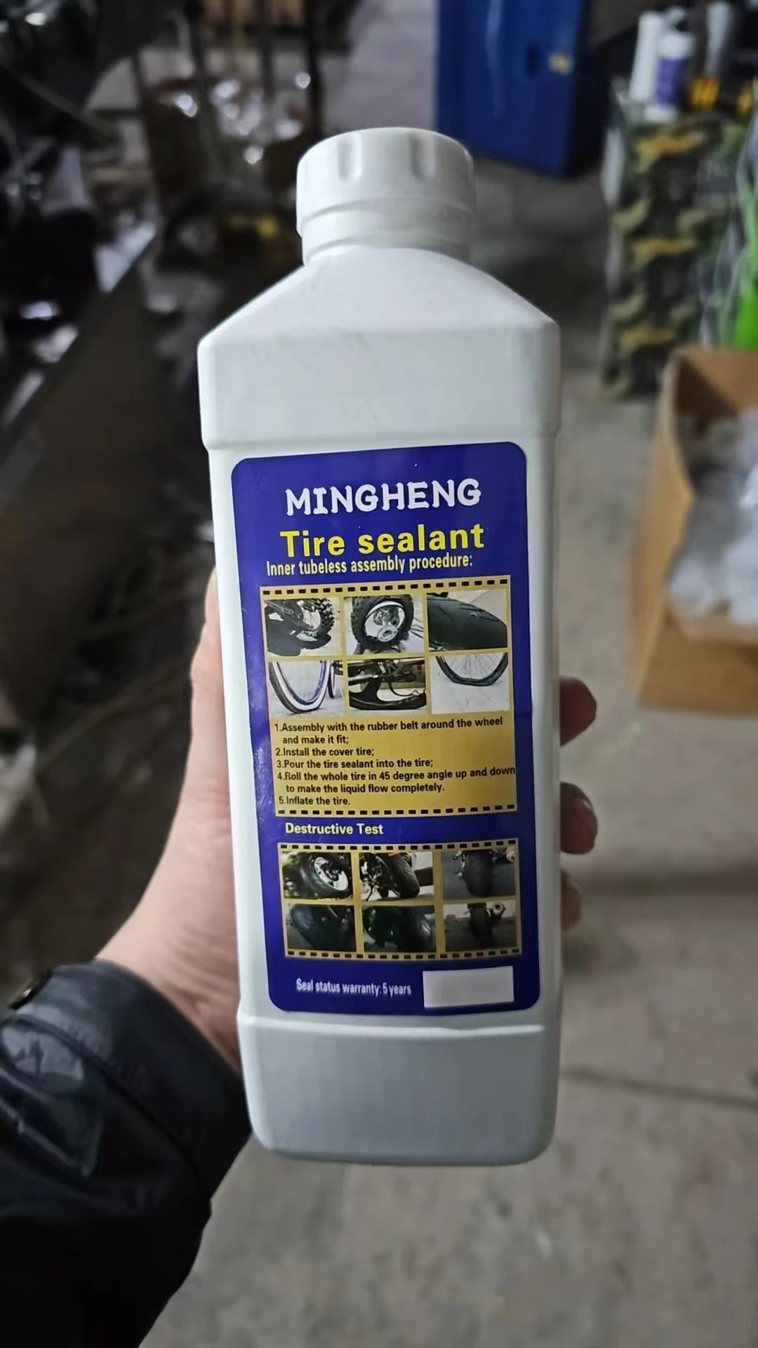 Cycling Tyre sealant, motorcycle Tire self repairing rubber, Tyre self replenishing fluid