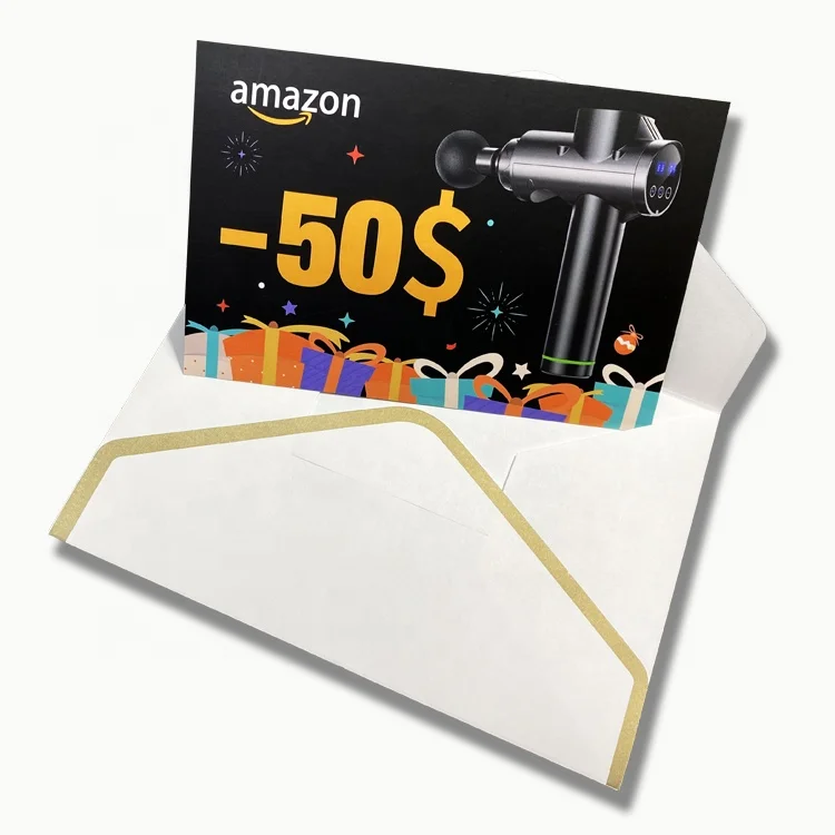 Визитная карточка Amazon, Подарочный продукт, вставная карточка, онлайн-заказ, индивидуальная печать, спасибо, визитная карточка для упаковки