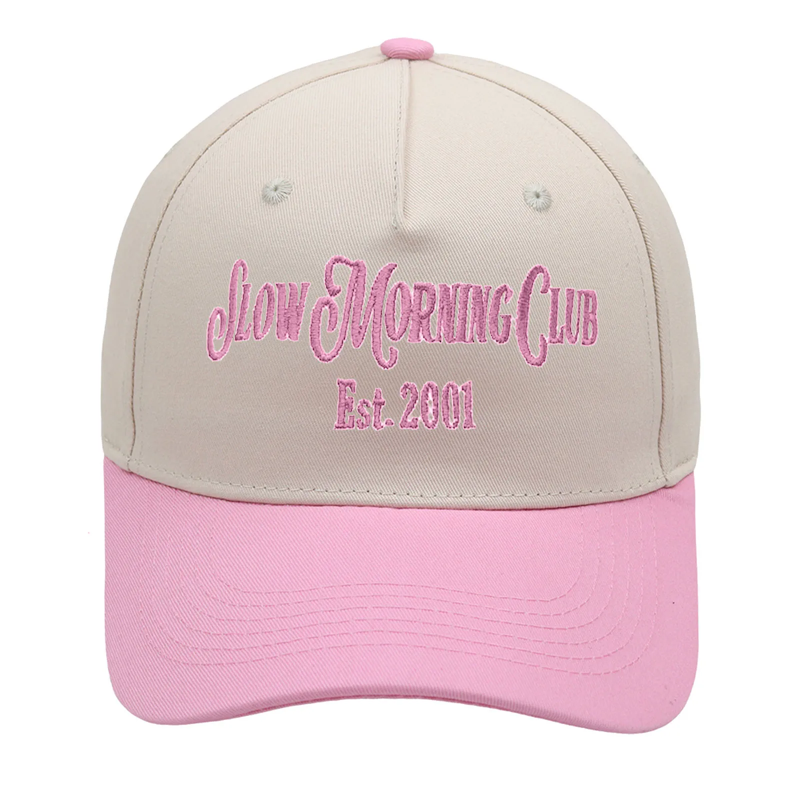 Custom Two Tone Vintage Canvas Snapback Hat Men Women Funny Adjustable D107 Trucker Baseball Cap Hand Embroidery Waterproof