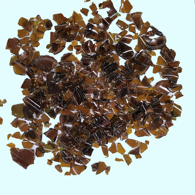 Broken Glass Scraps Green Cullet Glass Bottle Chips for Decoration Crafts