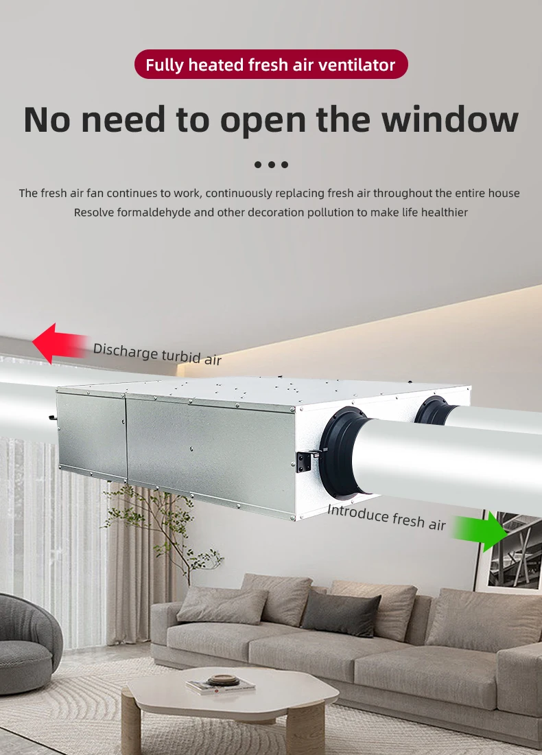 FULUDE Erv Hrv Energy Recovery Heat air Exchanger Recovery Ventilation System