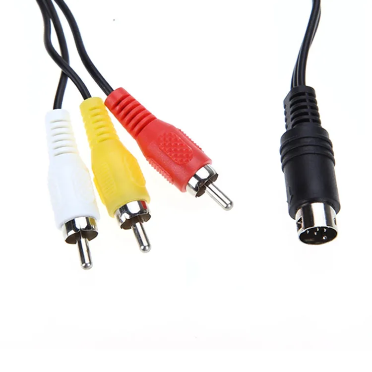 3 RCA 1 8 м 9 Pin Подключение аудио видео кабель AV шнур для Nintendo SEGA бытие 2/3 MD-игры Mega Drive модель 2