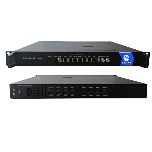 Digital rf modulator 16 canales codificador digital 8 in 1 DVB-T modulador   COL5181HM