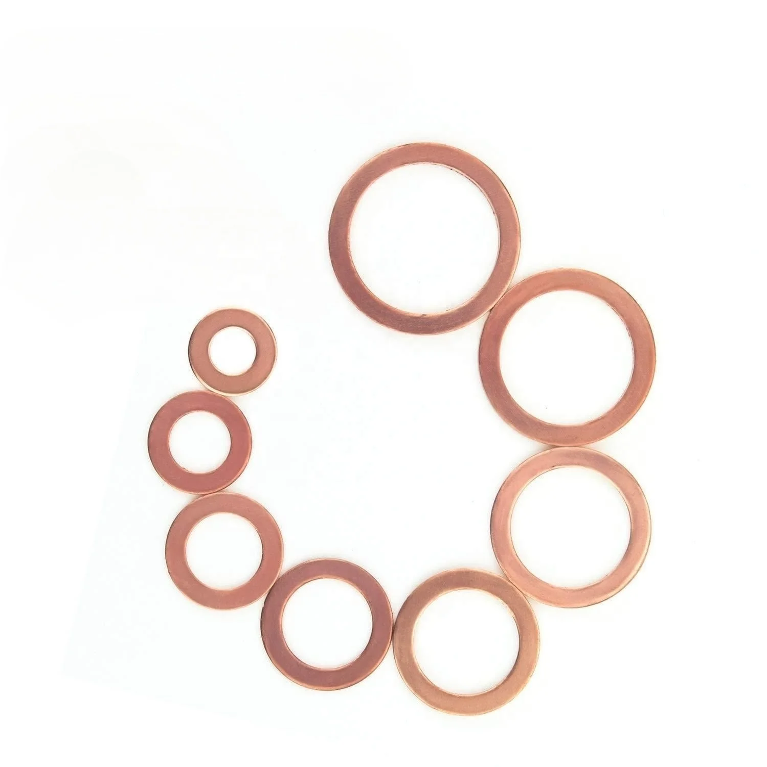 Copper Round Washer Metal Flat Washers for Injector Copper Washer Assortment