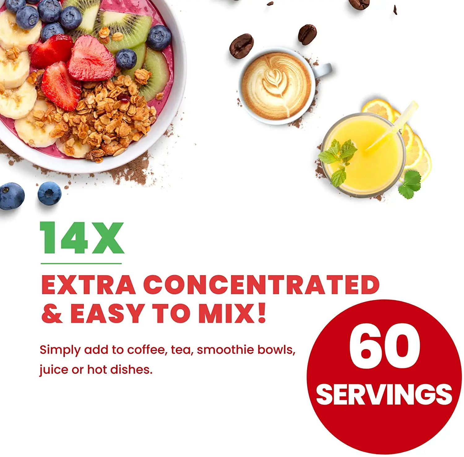 10 In 1 Mushroom Blend Powder 14x Stronger 100% Pure Immunity Booster-Lions Mane, Reishi, Cordyceps, Chaga, Turkey Tail, Maitake