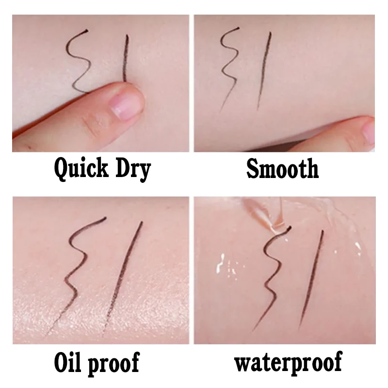 Private Label Color Eyeliner With Fine Brush Tip Professional Eye Make Up Cosmetics Tools Vendor Multi Use Waterproof Eyeliner