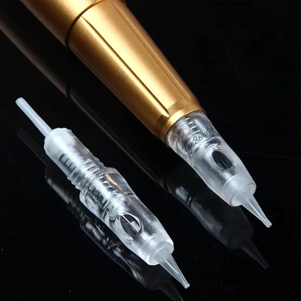 Professional Disposable Sterilized Permanent Makeup Cartridge Needle 9mm Screw Tattoo Needle for Cartridge Machines Supplies