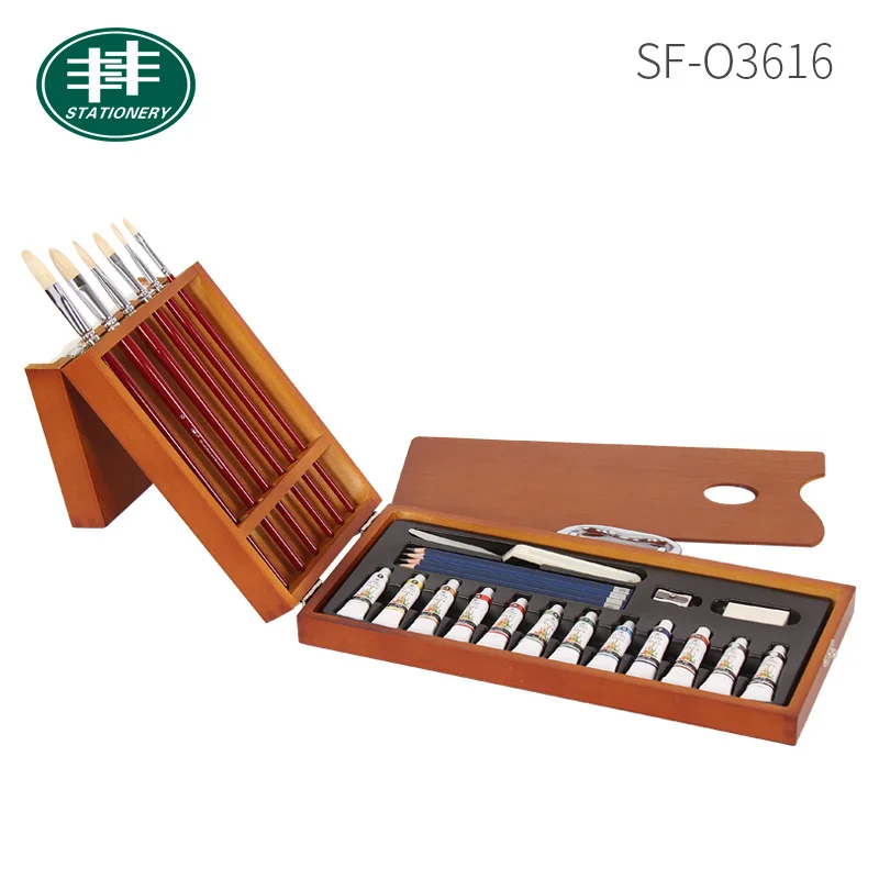 RTS по индивидуальному заказу 26 шт.-деревянной коробке художественной росписи и набор для рисования картина маслом