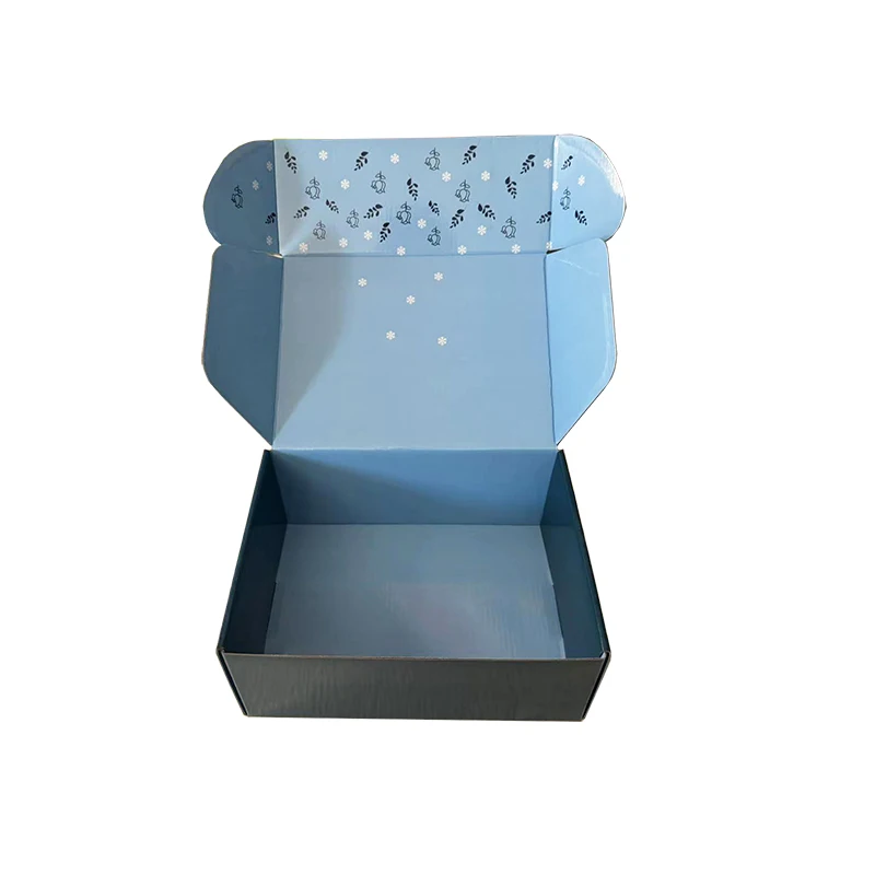 Hot Sale Custom Printing  Blue Gift Box Shipping Mailer Boxes With High Quality for Clothing Shipping