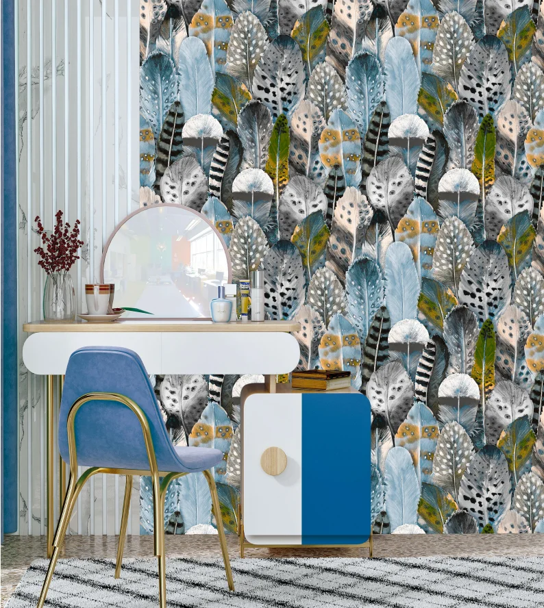 Classic Damascus Bedroom Living Room Vinyl Wallpaper, Commercial wallpaper wall coating covering