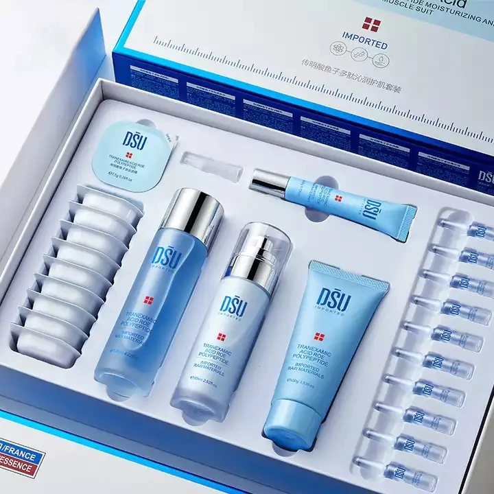 DSU OEM BIOAQUA private label Organic Skin Care Caviar Polypeptide whitening cream moisturizing skin care set