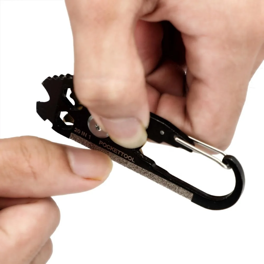 20 in 1 stainless steel multi-functional key chain wrench screwdriver EDC outdoor portable small tool