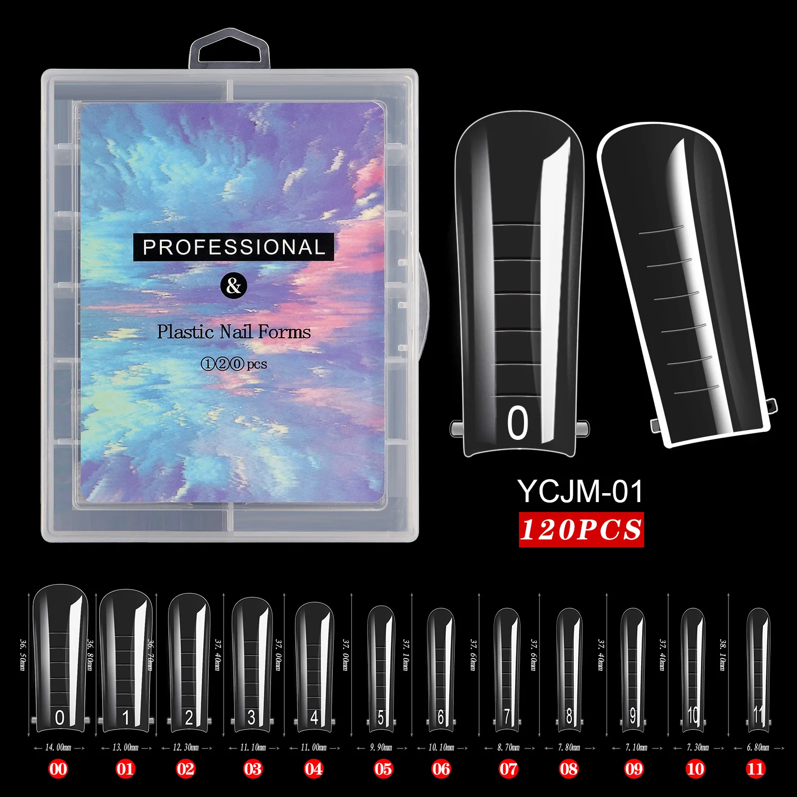 Nail Tips Quick Building Extension Mold Finger Gel False Nail Acrylic Stiletto Upper Plastic Nail Form For Poly Gel Extension