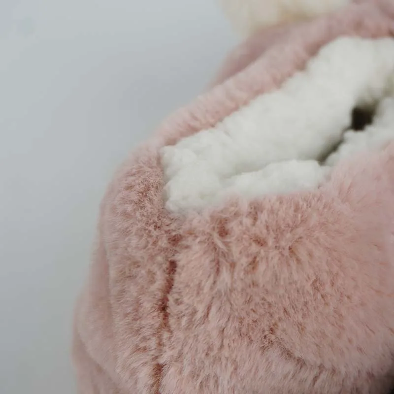 Furry Cute Owl Rabbit Fleece Soft Sole House Fashion Faux Fur Fluffy Womens Slippers